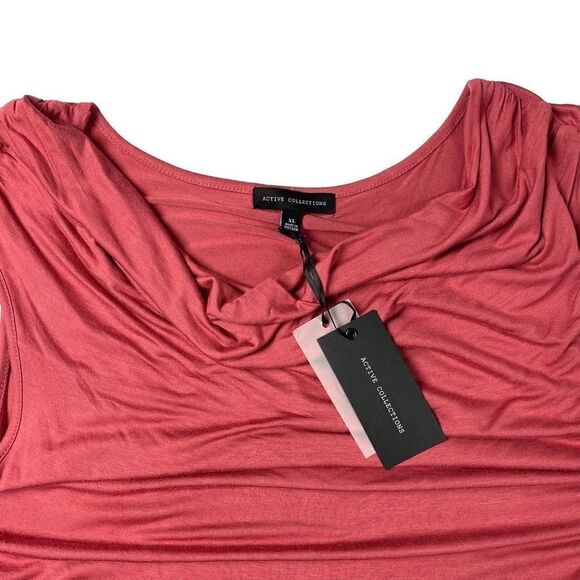 NWT Active Collections Los Angeles Draped Sleeveless Soft Stretch Top Women’s M - Picture 3 of 8